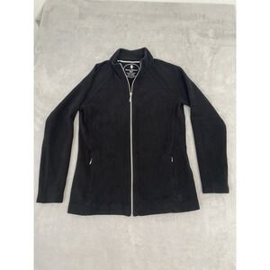 Tommy Bahama Womens Medium New Aruba Black Full Zip Sweatshirt Jacket